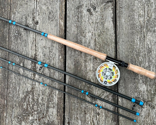 Sakshaug Flyfishing Custom Tohånds Start sett - Stang-snelle-komplett line - Høst Tilbud -25%