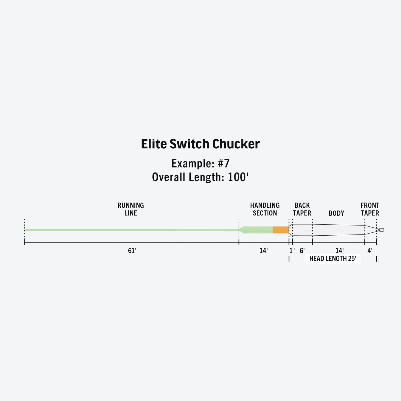 Rio Elite Switch Chucker line (Floating head with integrated Shooting line)