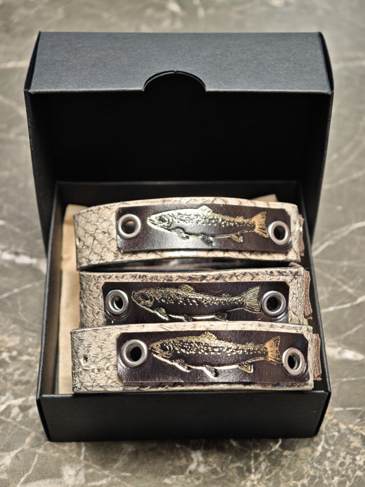 Art Merk Armbånd lakseskinn m laks - Bracelet Salmonskin w salmon